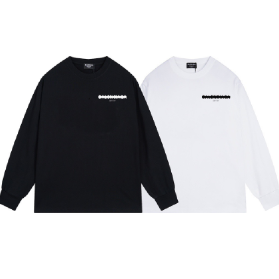 Balenciaga's new 1914 long-sleeved shirt with concealed logo print.